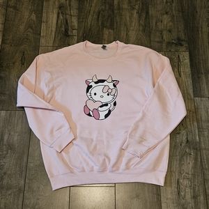 Cow hello kitty inspired sweatshirt